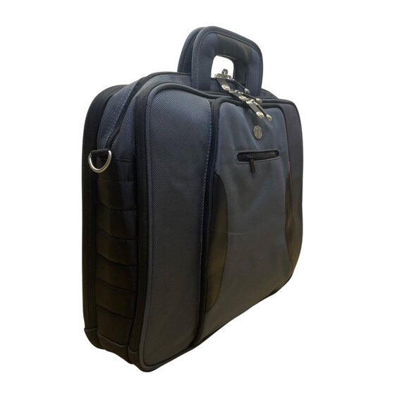 Targus Men’s Blue Nylon With Multiple Compartments Slim Briefcase Laptop Bag - Picture 2 of 13